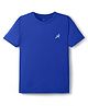 Pine Active Knit Half Sleeves Solid T-Shirt - Royal Blue