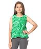 TeenTrums Viscose Sleeveless Tie Dye Top - Green