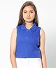 TeenTrums 100% Cotton Sleeveless Solid Tank Top - Blue