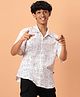 TeenTrums Cotton Half Sleeves Abstract Printed Shirt - White