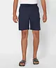 TeenTrums 100% Cotton Solid Shorts - Navy Blue