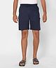 TeenTrums 100% Cotton Solid Shorts - Navy Blue