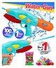 Fiddlerz Holi Water Gun Pump Action Powerful Shooter with High-Pressure Spray Long-Range Soaking Blaster for Kids and Adults Fun Color Splash Toy with 1 Herbal Gulal and 100 Water Balloons for Holi Celebration (Color May Vary)