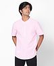 TeenTrums 100% Cotton Half Sleeves Striped Shirt - Pink