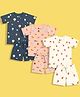 Orange Sugar 100% Cotton Knit Pack Of 3 Half Sleeves Farm & Hot Air Balloon Printed Coordinating Night Suit Set - Multi Colour