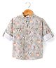 Rikidoos Full Sleeves Animals Printed Shirt - Multi Colour