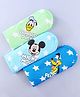 Babyhug Disney Interlock Knit Wash Cloths With Mickey Mouse & Family Graphics L 28 X B 28 cm Pack Of 3 - Blue Light Green & Turquoise