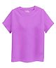 Guugly Wuugly Super Soft Combed Compact Cotton Knit Half Sleeves Solid Skin Friendly Tee - Lavender