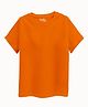 Guugly Wuugly Super Soft Combed Compact Cotton Knit Half Sleeves Skin Friendly Solid Tee - Orange