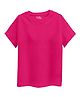 Guugly Wuugly Super Soft Combed Compact Cotton Knit Half Sleeves Solid Skin Friendly Tee - Pink