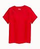 Guugly Wuugly Super Soft Combed Compact Cotton Knit Half Sleeves Solid Skin Friendly Tee - Red