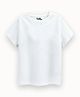 Guugly Wuugly Super Soft Combed Compact Cotton Knit Half Sleeves Solid Skin Friendly Tee - White