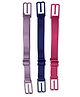 Fabme Pack Of 3 Solid Back Strap Holder Clips - Blue Pink & Lavender
