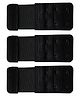 Fabme Pack Of 3 Solid Bra Extender Hooks - Black