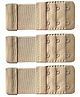 Fabme Pack Of 3 Solid Bra Extender Hooks - Skin