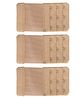 Fabme Pack Of 3 Solid Bra Extender Hooks - Skin