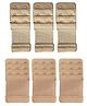 Fabme Pack Of 6 Solid Bra Extender Hooks - Skin