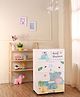 Babyhug 4 Layer High Density Plastic Storage Cabinet with Baby Elephant Print - White