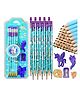 Bunie Stylish Pencils Set with Sharpener Eraser and Pencil Cap  13 Pcs