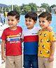 Babyhug Cotton Knit Half Sleeves Beach Theme & Boat Printed T-Shirts Pack of 3 - Multicolor