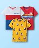 Babyhug Cotton Knit Half Sleeves Beach Theme & Boat Printed T-Shirts Pack of 3 - Multicolor