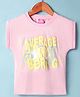 Wingsfield Sleeveless Typography Printed Top - Pink