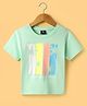 Wingsfield Cotton Half Sleeves Palm Trees Printed Tee - Green