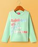Wingsfield Cotton Full Sleeves Typography Printed  Tee - Sea Green