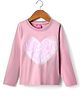 Wingsfield Cotton Full Sleeves Heart Printed Tee - Clay