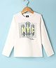 Wingsfield Cotton Full Sleeves Skateboard Printed Tee - Off White