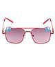 DukieKooky Unicorn Designed UV Protected Square Sunglasses - Red