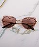 DukieKooky Heart Designed UV Protected Butterfly Sunglasses - Brown