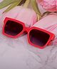 DukieKooky Solid Square Shaped UV Protected Sunglasses - Red