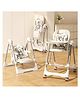 StarAndDaisy Galaxy 2 in1 Rocking Baby High Chair for Boys and Girls Dining Chair 4 Level Reclining Position, Adjustable Height, Locking Wheels, 5 Point Safety Belt (Brown)