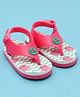 Babyoye Velcro Closure Flip Flops With Octopus Print - Pink