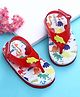 Babyoye Velcro Closure Flip Flop with Dino Print - Red