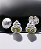 LA BELLE VIE 925 Sterling Silver Hypoallergenic Oval Shape Earring - Light Green
