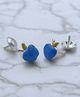 LA BELLE VIE 925 Sterling Silver Hypoallergenic Apple Earring - Blue
