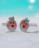 LA BELLE VIE 925 Sterling Silver Hypoallergenic Angry Bird Shape Earring - Light Orange