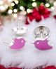 LA BELLE VIE 925 Sterling Silver Hypoallergenic Enamel Bird Shape Earring - Pink