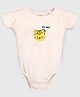 Somersault Cotton Half Sleeves Baby Cheetah Printed Onesie - Ecru