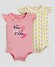 Somersault Pack Of 2 Cotton Half Sleeves Too Sweet Ruffled Bodysuit - Multi Colour