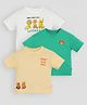 Somersault Cotton Pack Of 3 Half Sleeves Wild Animals Printed Tees - Multi Colour