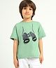 Somersault Cotton Half Sleeves Oh I See Text Printed Tee - Green