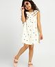 Somersault Cotton Sleeveless Floral Printed Dress - White