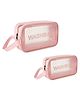 Pack of 2 Clear Pouch Set  Waterproof Toiletry Storage Kit (Color may vary)