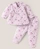 Mom's pet Cotton Knit Full Sleeves Unicorn Printed Coordinating Night Suit Set - Pink