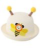 Babymoon Bee Patch Detailed With String Cap - White