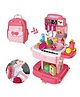 ADKD 2 in1 Portable School Bag Kitchen Pretend Playset for Kids Kitchen Playset with 34 Accessories - (Color May Vary)