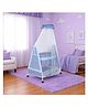 Kiddery Polkamania Baby Cradle cum bassinet with Swing Lock and Mosquito Protection Net - Blue